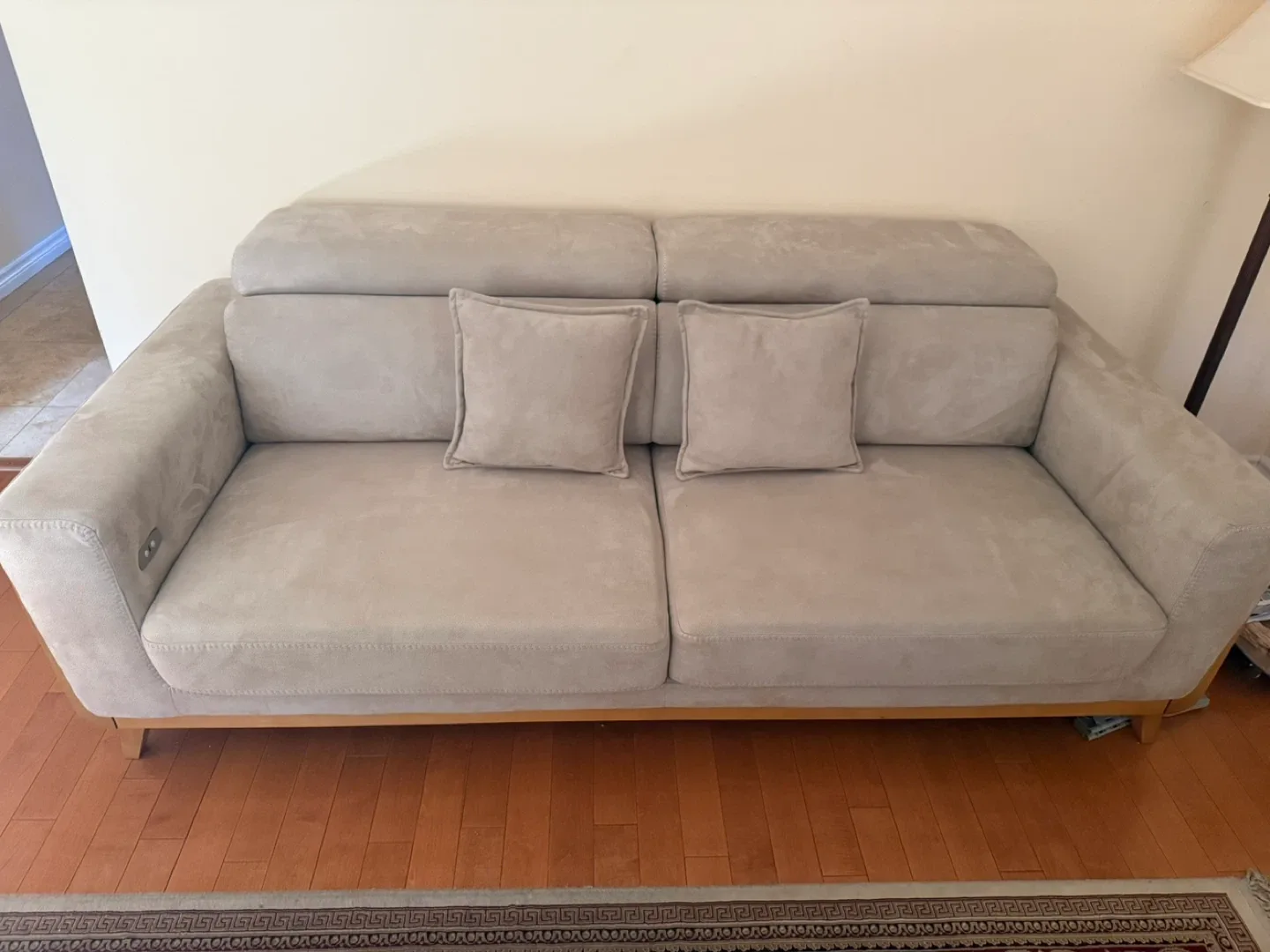 Beige Sofa with Pillows thumbnail