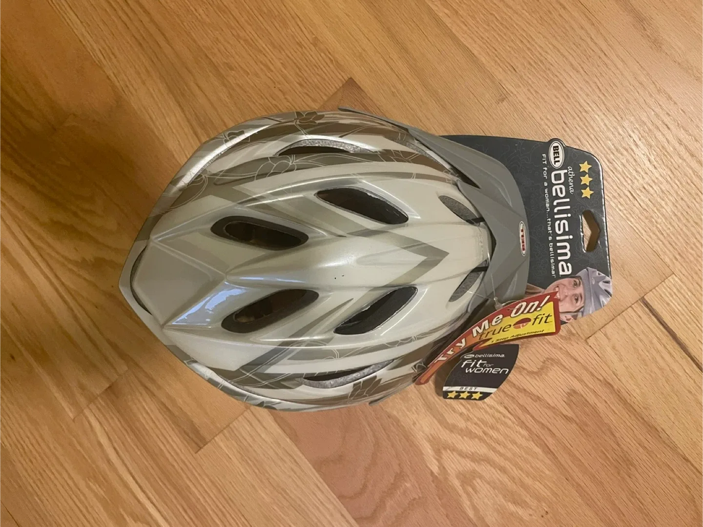 New Bell Bellisima Women's Bike Helmet Gray 53-57cm w/ Visor thumbnail