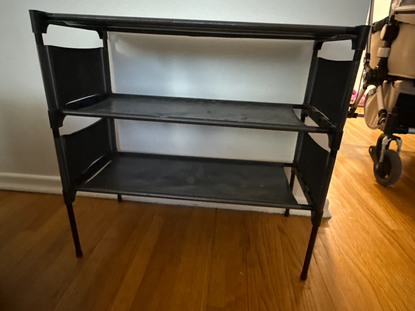 Black 3-Tier shoe rack