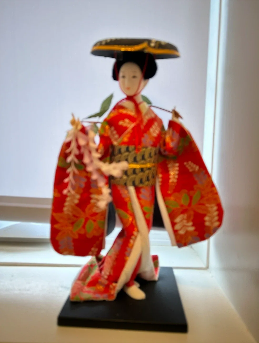 Japanese Geisha Doll in Red and Gold Kimono image indicator(6)