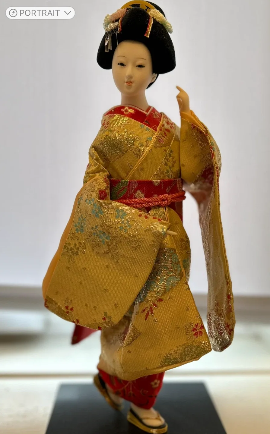 Japanese Geisha Doll in Red and Gold Kimono image indicator(7)