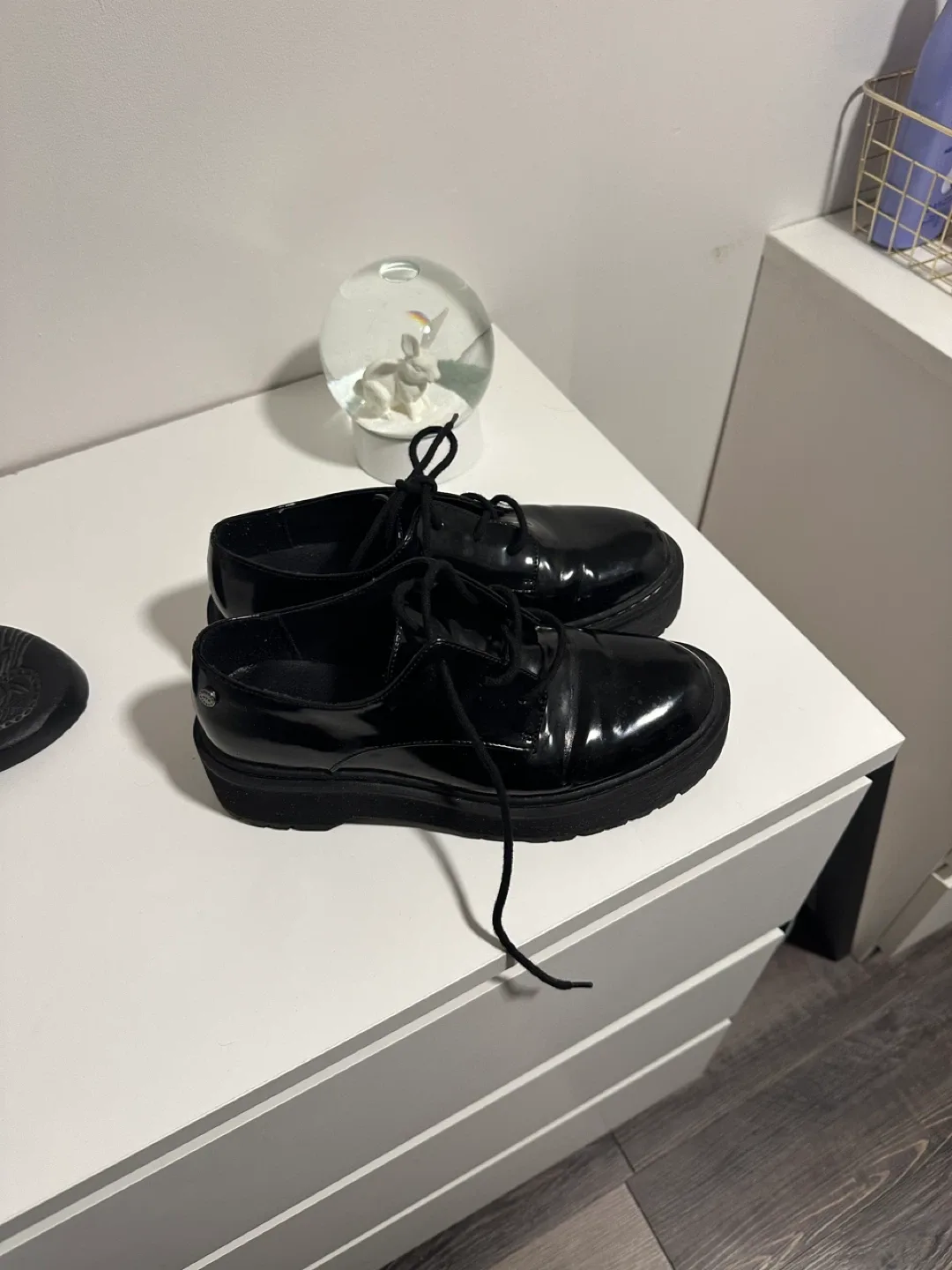 Black Platform Lace-Up Shoes image indicator(2)