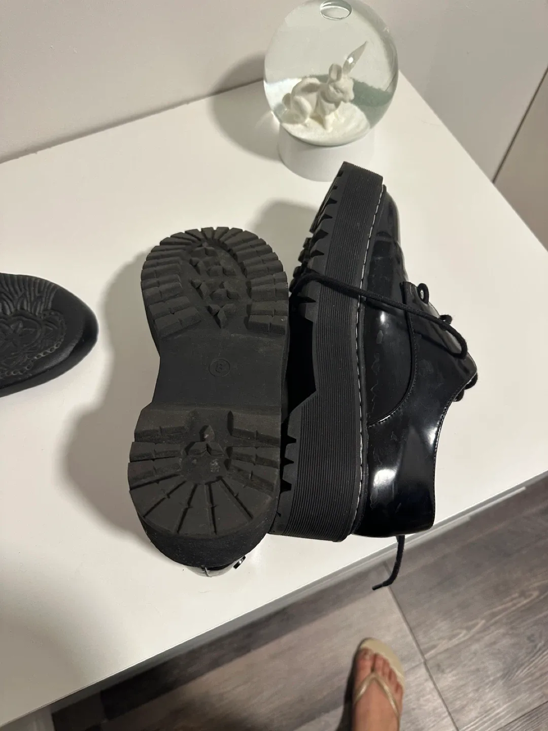 Black Platform Lace-Up Shoes image indicator(3)