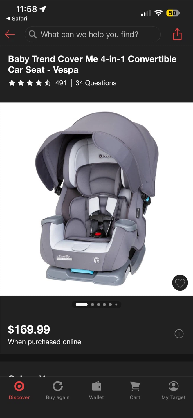 Baby Trend Cover Me 4-in-1 Convertible Car Seat - photo 3