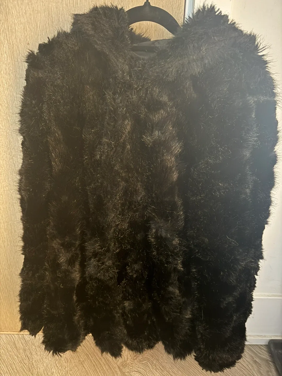 ZARA - Black Faux Fur Hooded Coat image indicator(2)