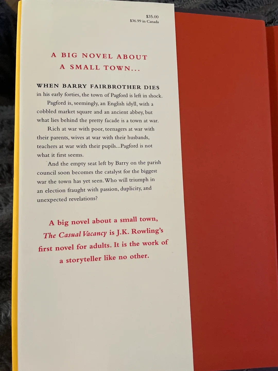 NEW: The Casual Vacancy by J.K. Rowling image indicator(2)