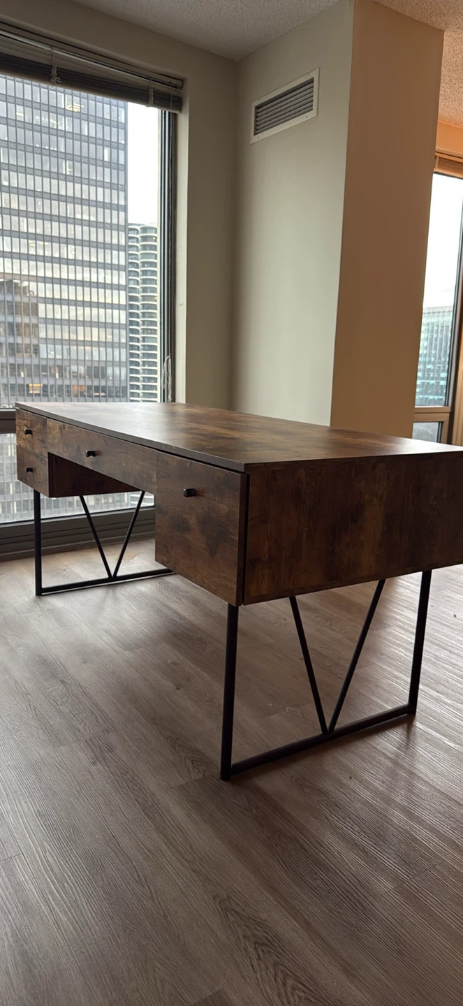 Mid Century Style  Hardwood Desk - FREE Chair - MUST GO TODAY!