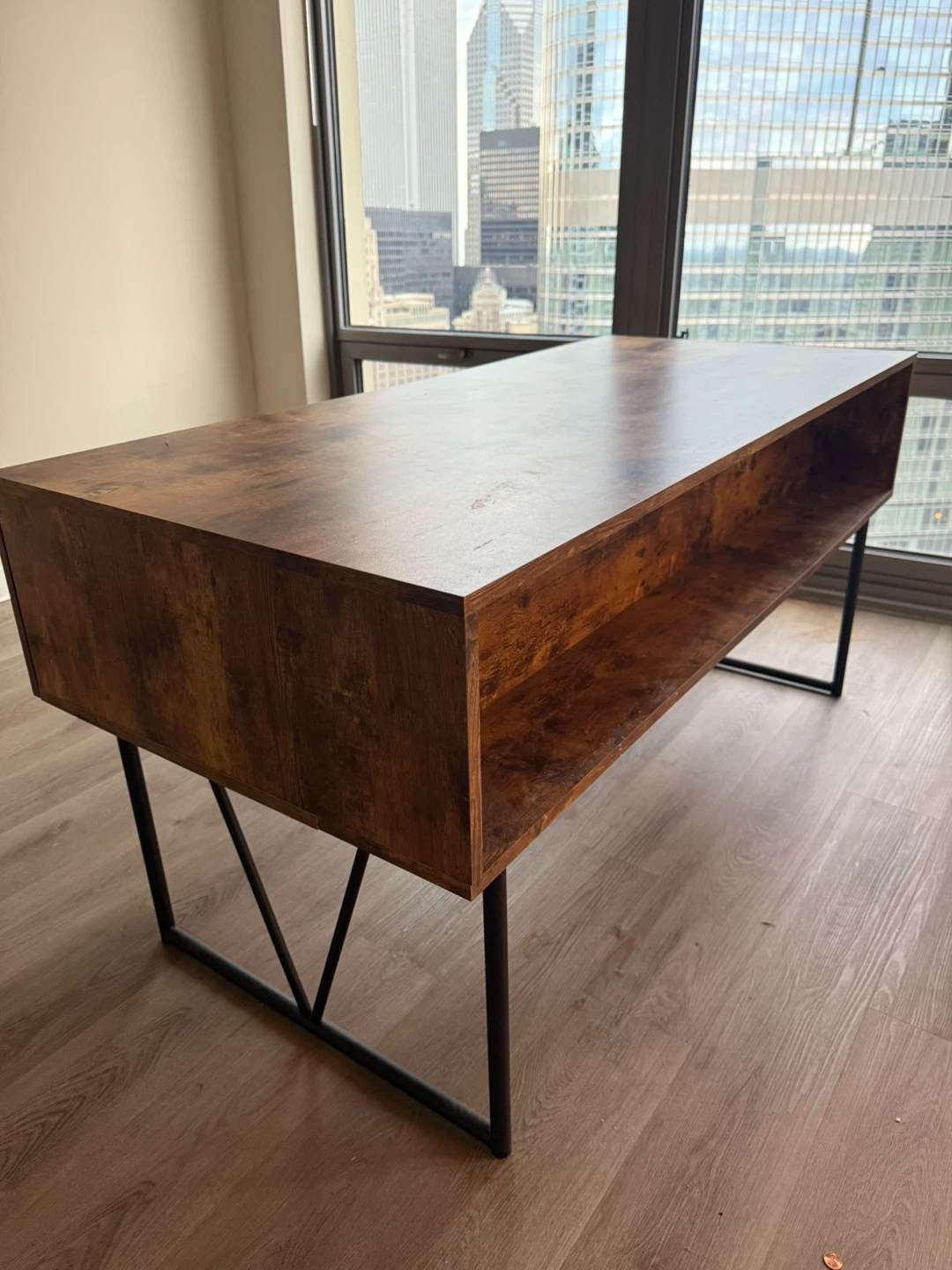 Mid Century Style  Hardwood Desk - FREE Chair - MUST GO TODAY! - photo 4