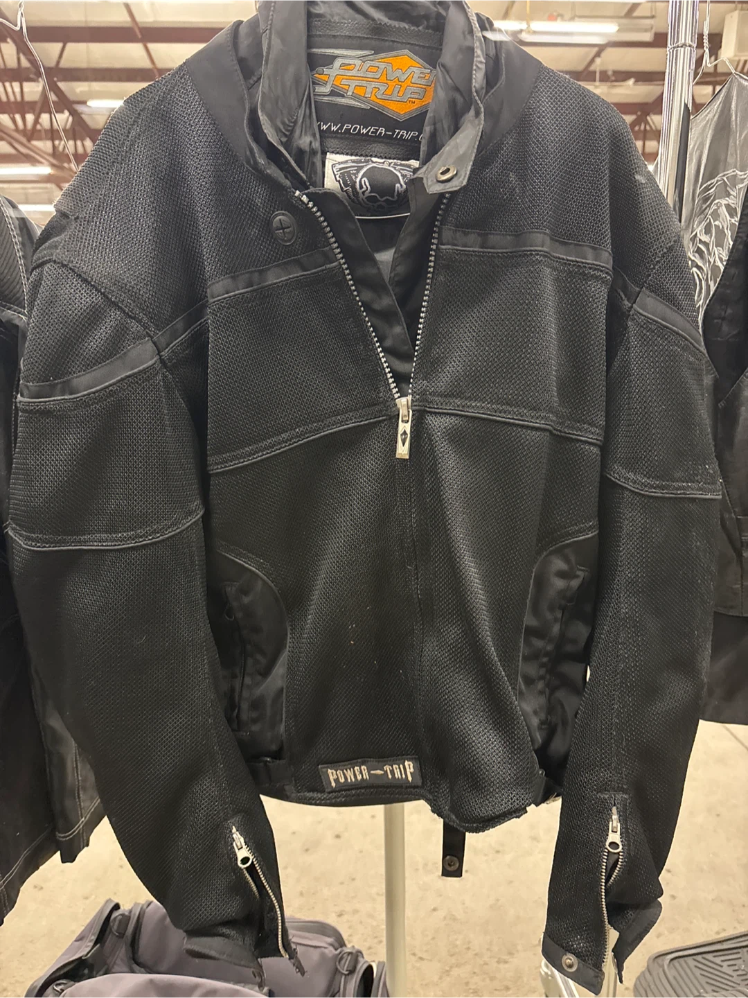 Power Trip Black Motorcycle Jacket