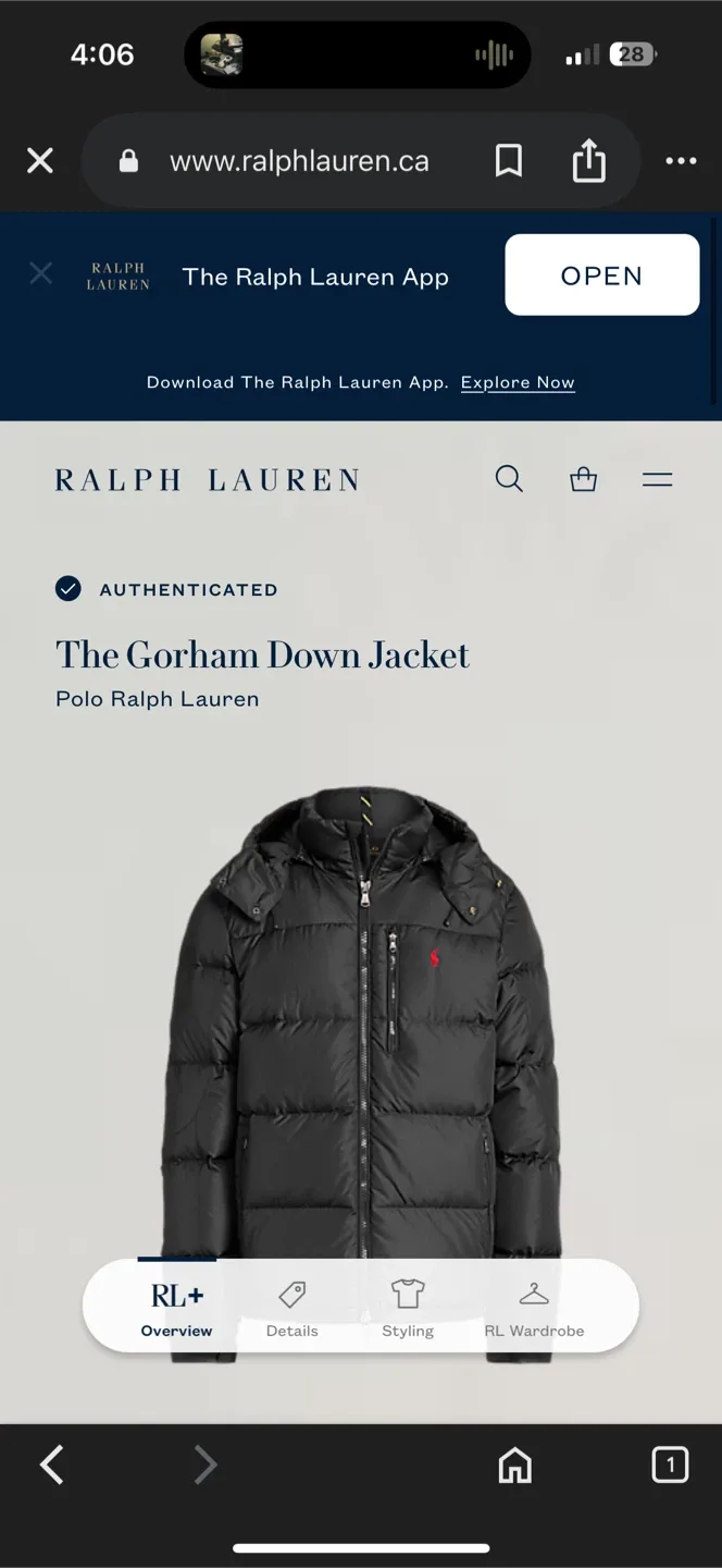Polo Ralph Lauren Gorham Down Jacket - Size L image indicator(3)