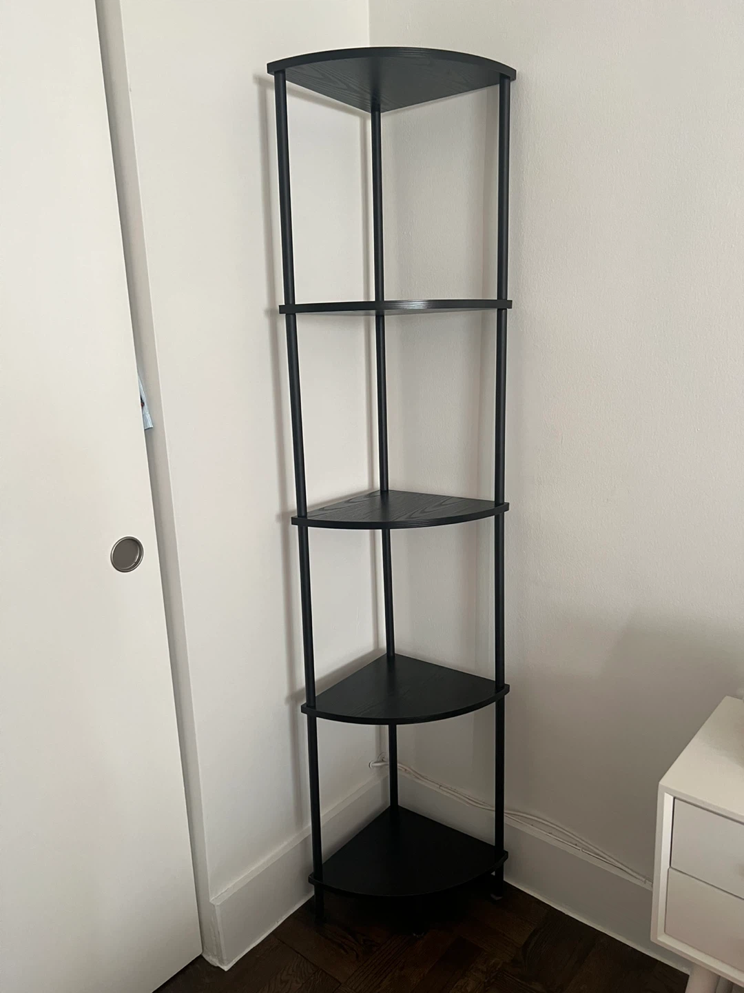Black Corner Shelf Stand - Black