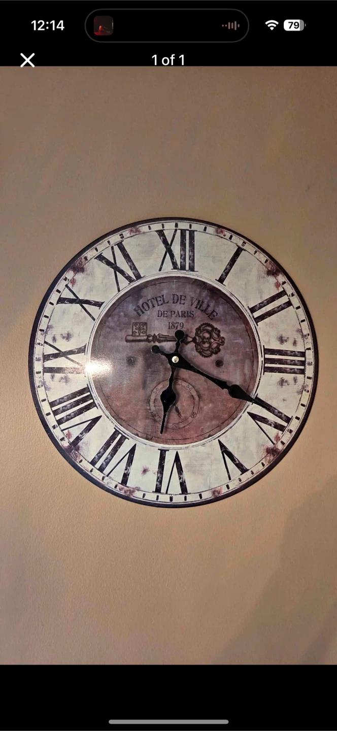 Hotel de Ville de Paris Wall Clock