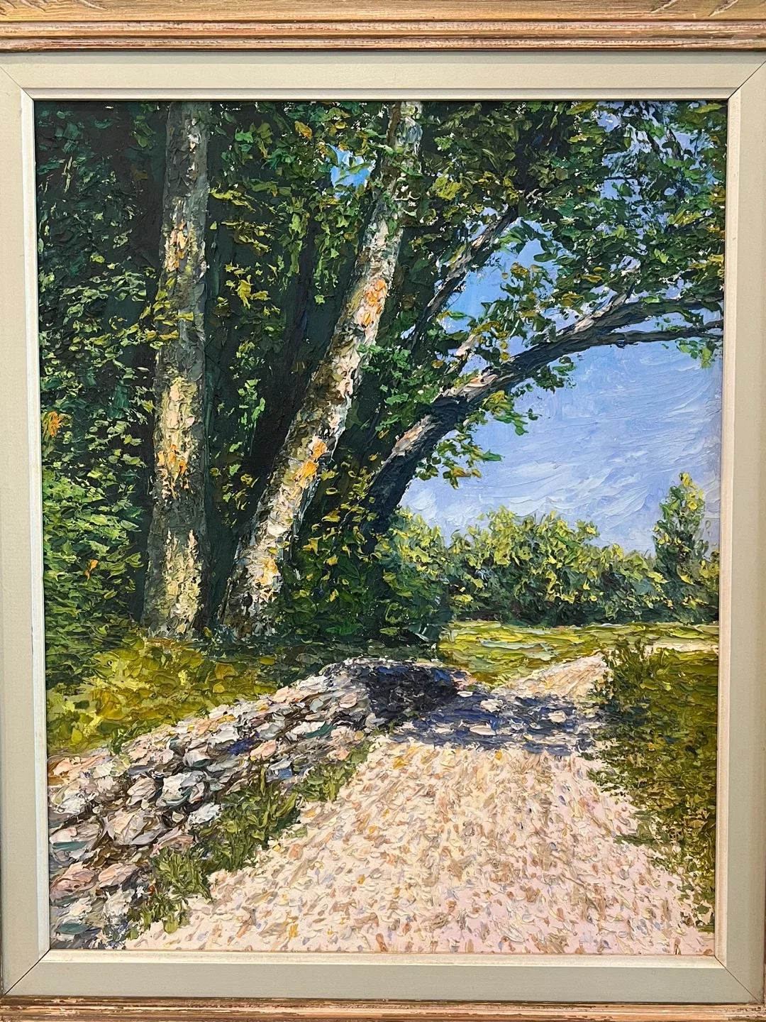 Vintage Canadian Oil Painting – Country Path Landscape image indicator(2)