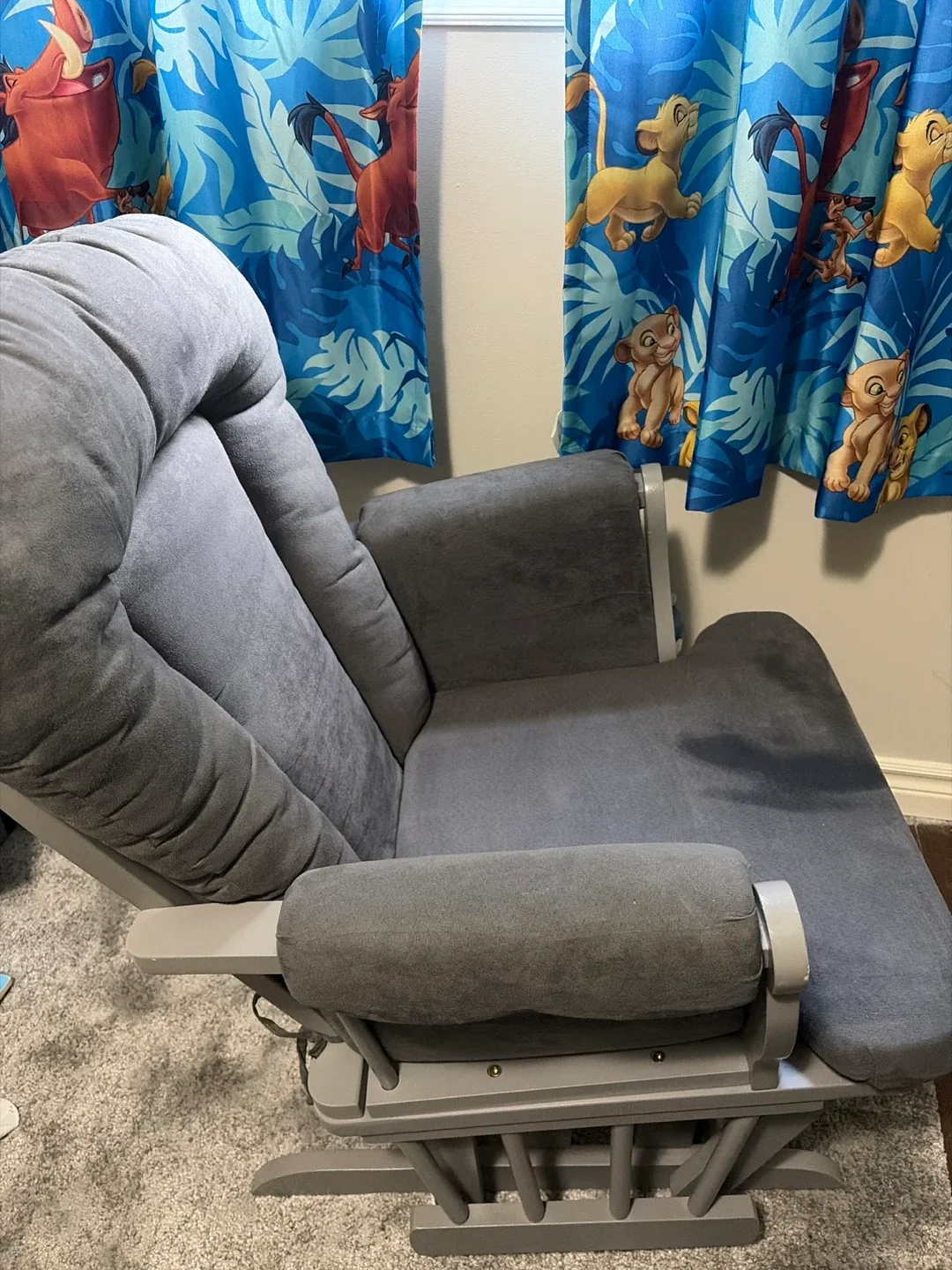 Grey Rocking Glider Chair image indicator(4)