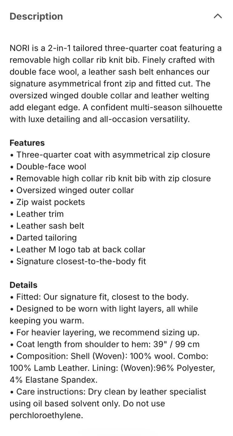 Mackage 2 in 1 Nori Coat, Size XS image indicator(4)