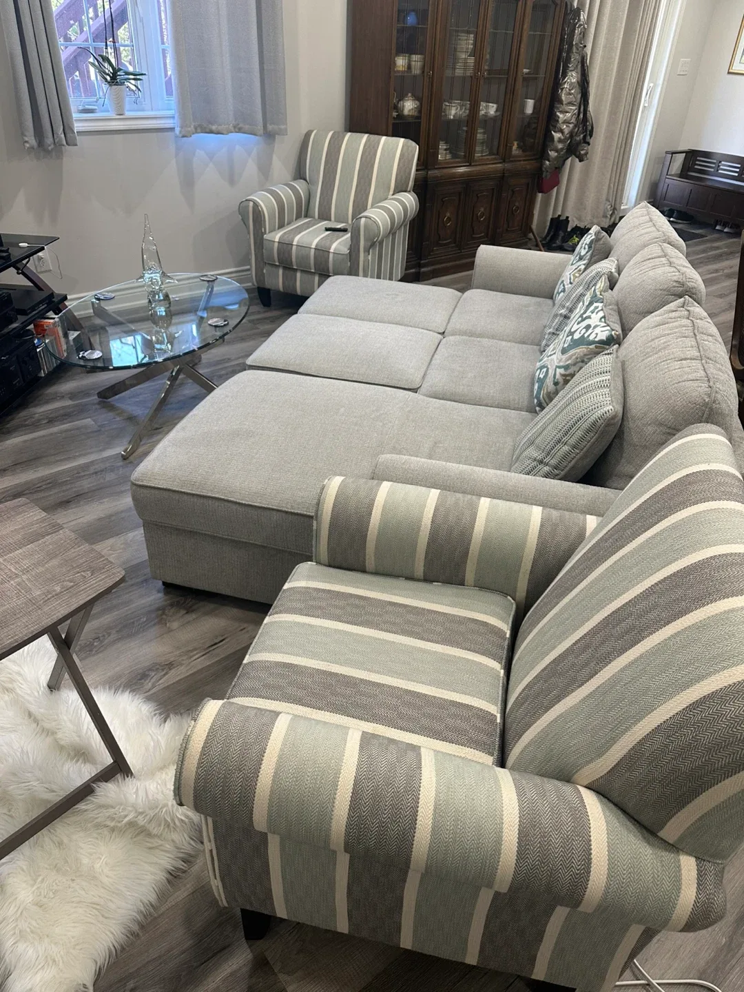 Modern Sofa bed with Accent Chairs all from THE BRICK image indicator(5)