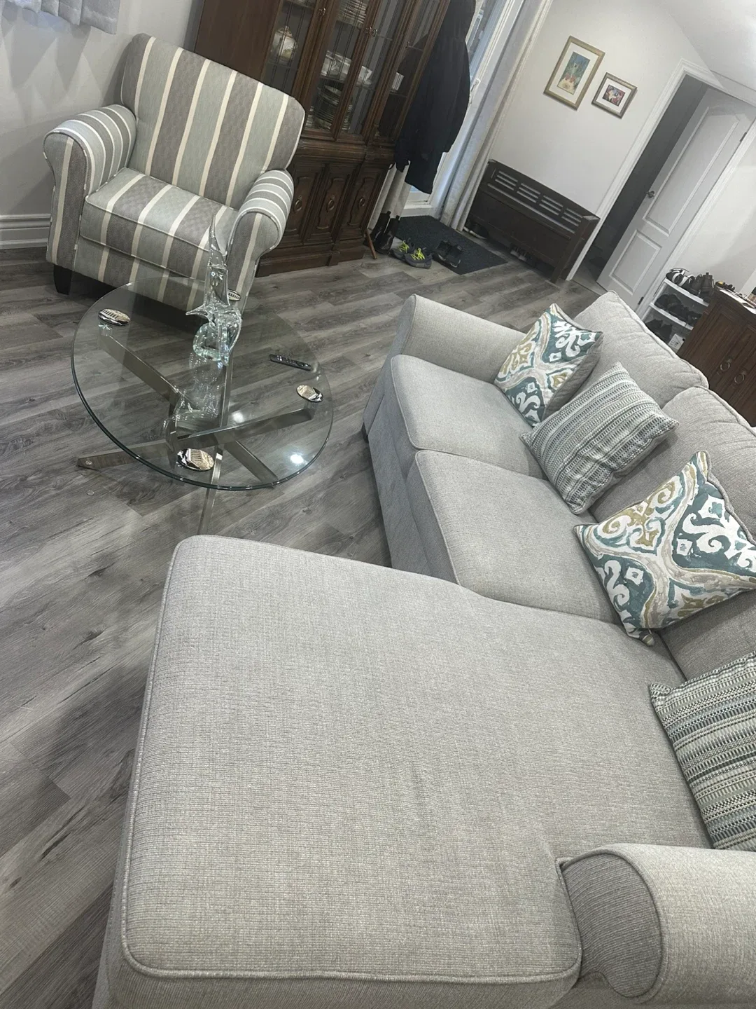 Modern Sofa bed with Accent Chairs all from THE BRICK image indicator(2)