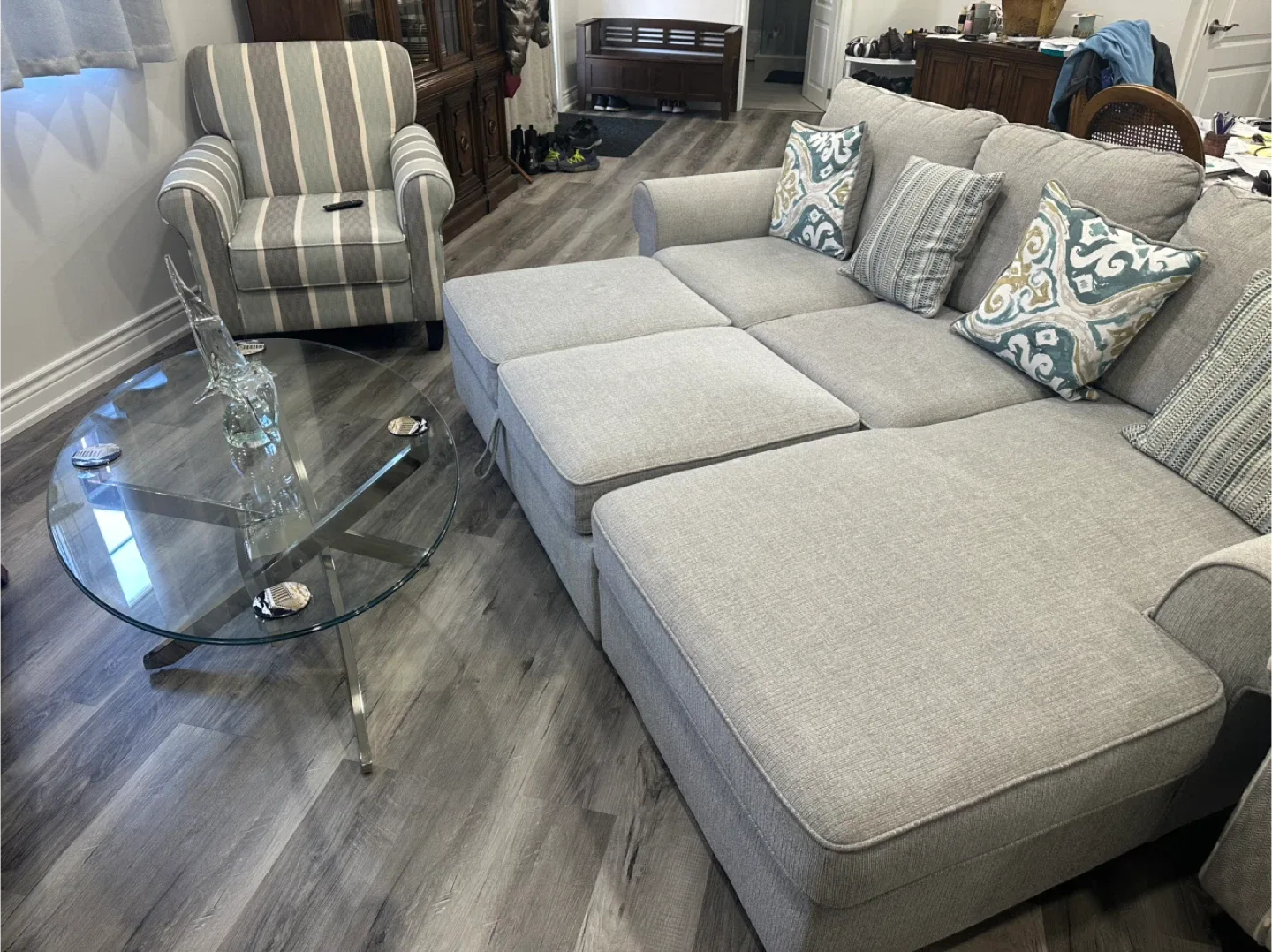 Modern Sofa bed with Accent Chairs all from THE BRICK image indicator(7)