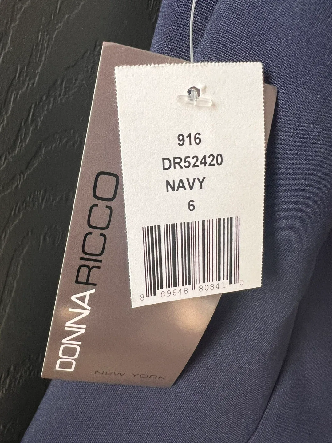 Donna Ricco New York Navy Dress - Size 6 image indicator(5)