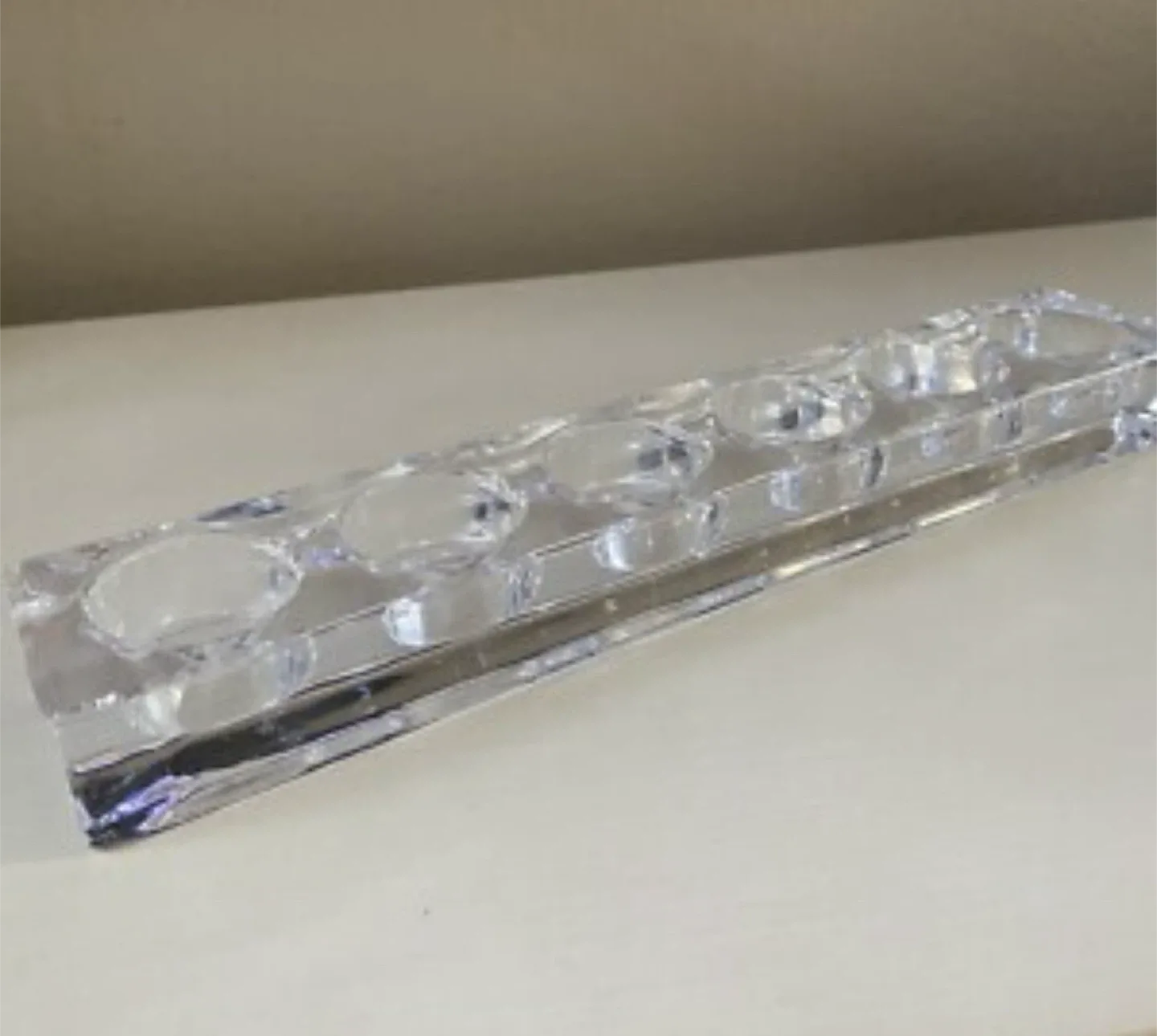 Clear Glass Tea Light Candle Holder thumbnail