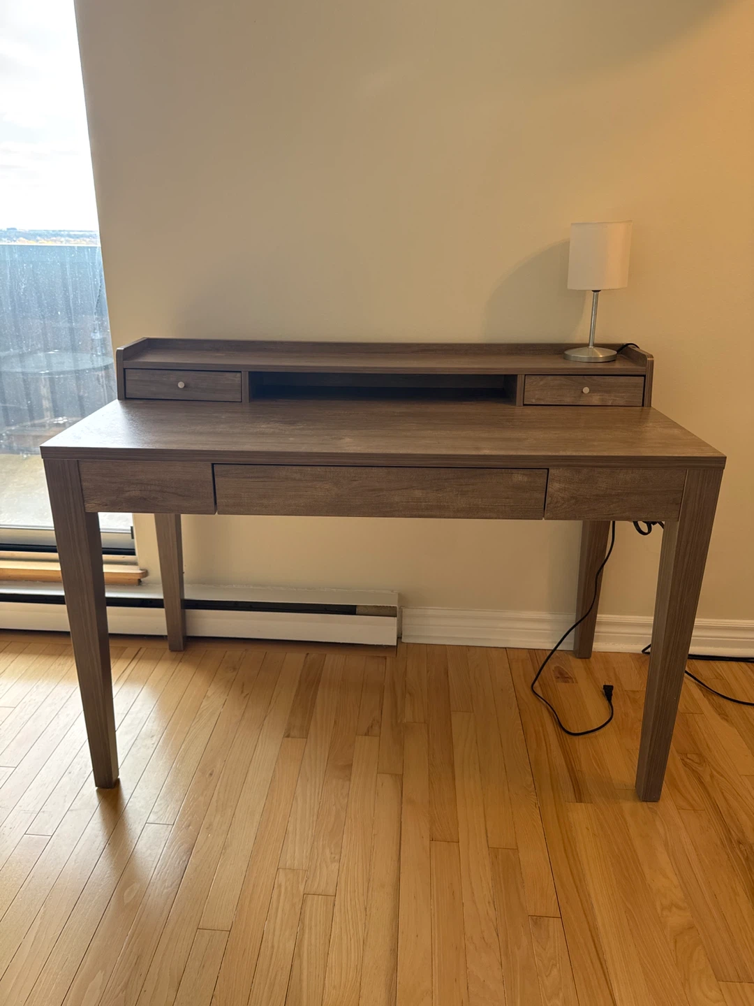 Wooden Desk with Drawers