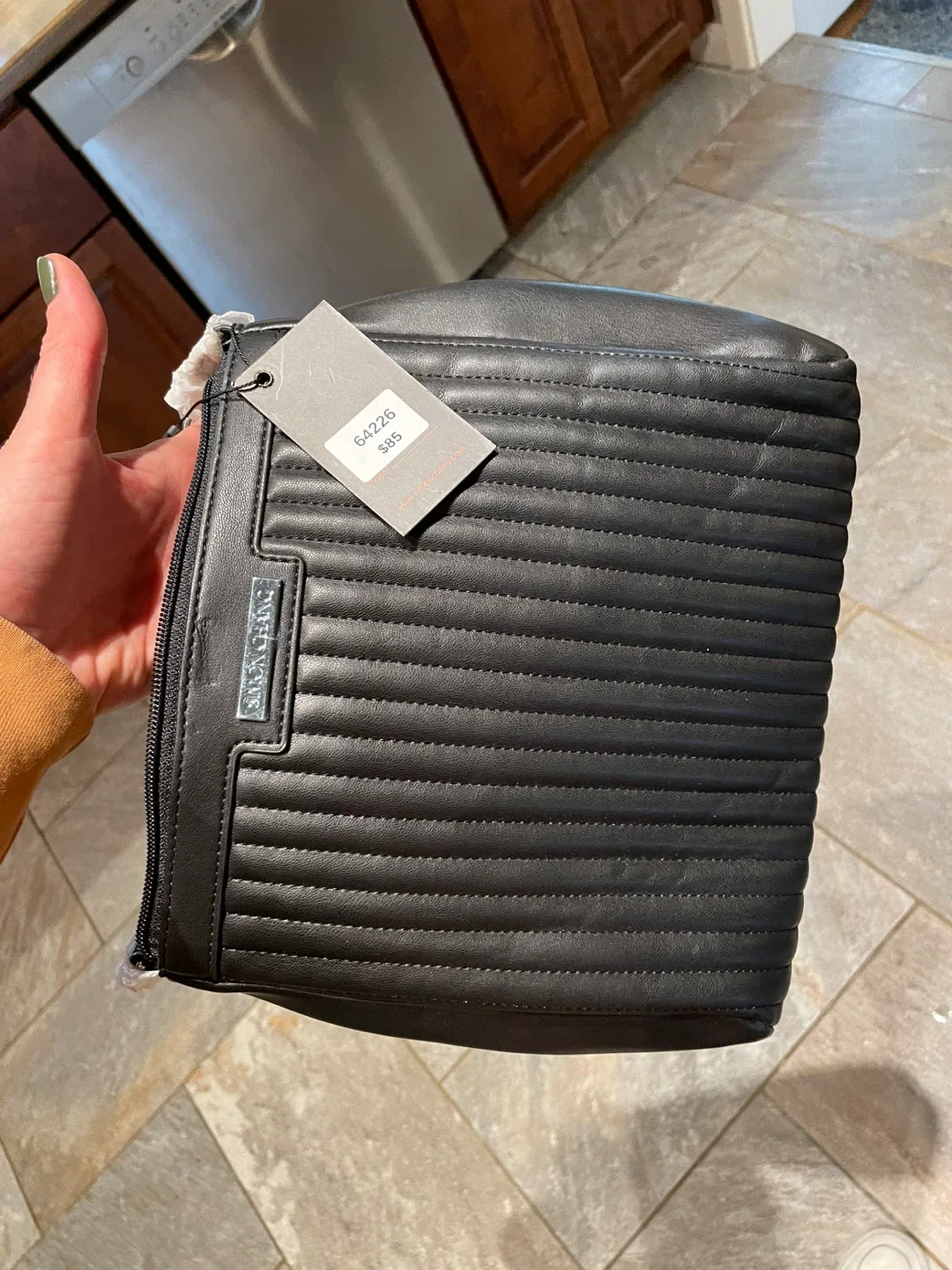 Simon Chang Black Quilted Shoulder Bag image indicator(5)