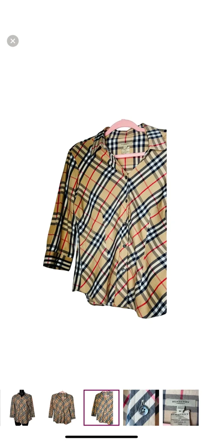 Authentic Burberry London Nova Check Button-Up Longsleeve Shirt image indicator(4)