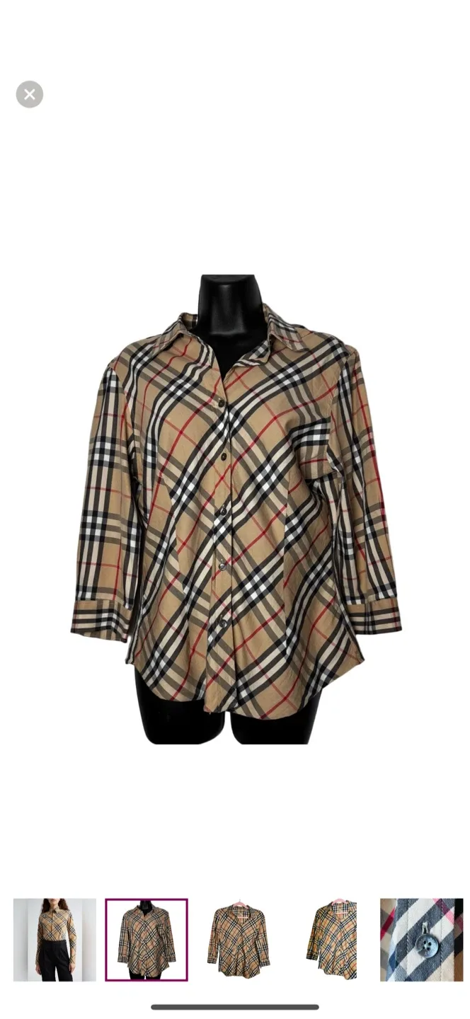 Authentic Burberry London Nova Check Button-Up Longsleeve Shirt image indicator(2)