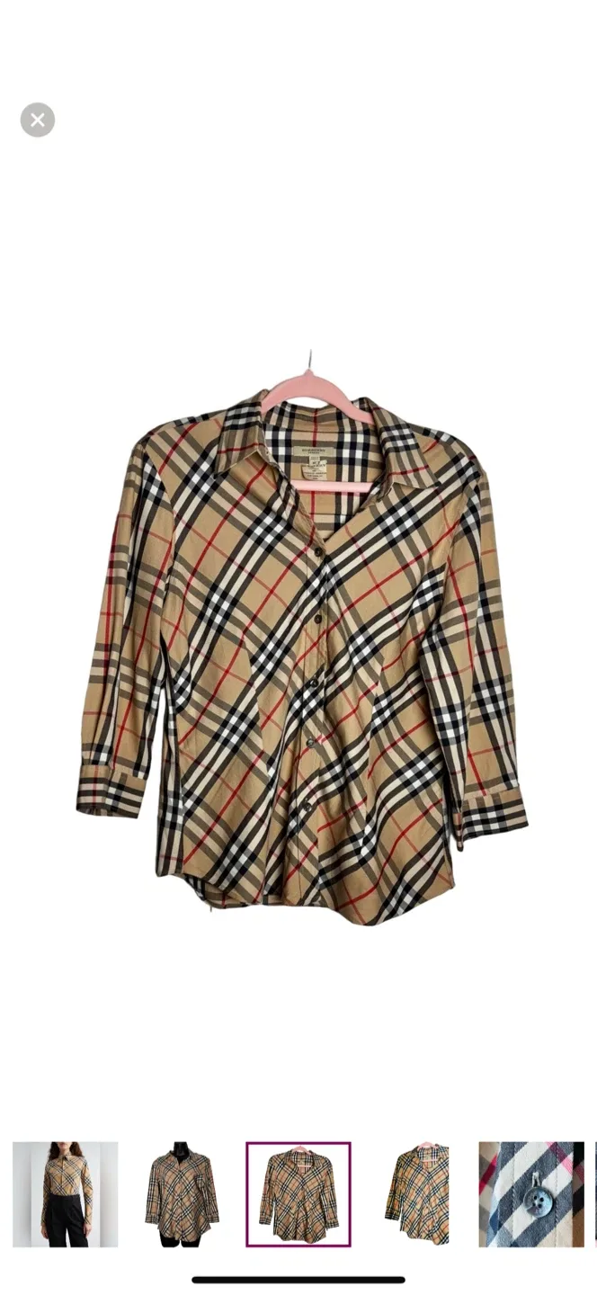 Authentic Burberry London Nova Check Button-Up Longsleeve Shirt image indicator(3)