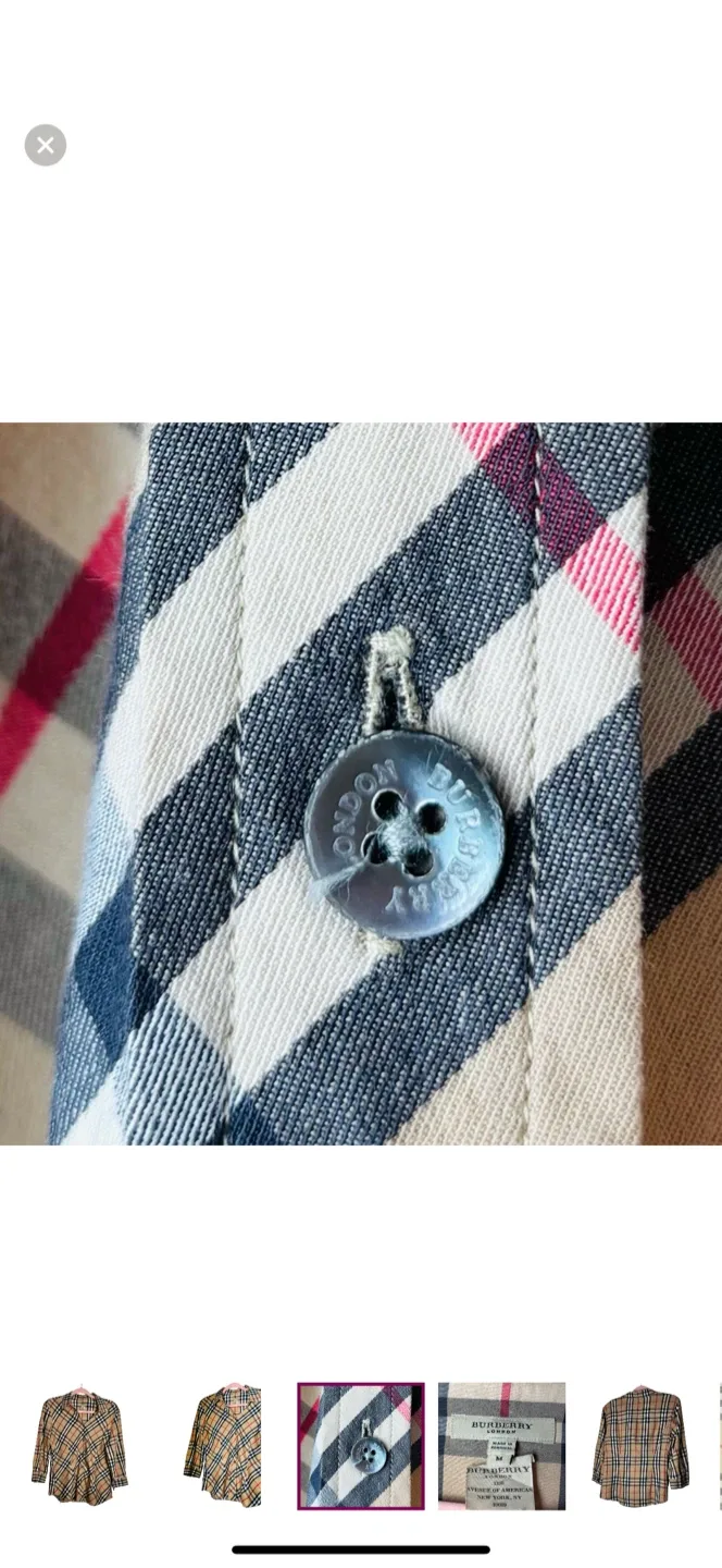 Authentic Burberry London Nova Check Button-Up Longsleeve Shirt image indicator(5)