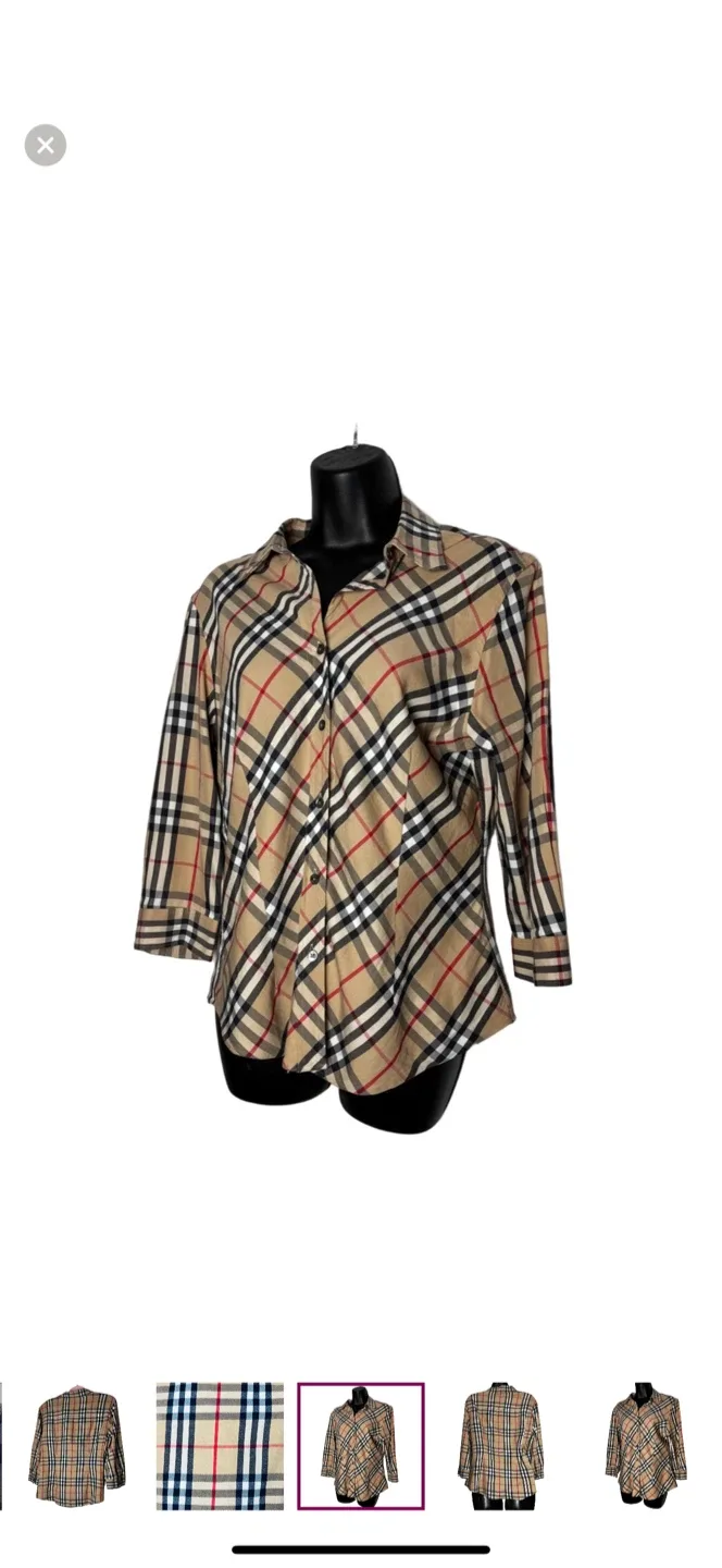 Authentic Burberry London Nova Check Button-Up Longsleeve Shirt image indicator(9)