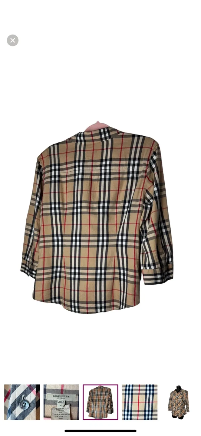 Authentic Burberry London Nova Check Button-Up Longsleeve Shirt image indicator(7)