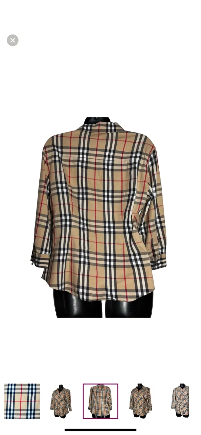 Authentic Burberry London Nova Check Button-Up Longsleeve Shirt image indicator(10)