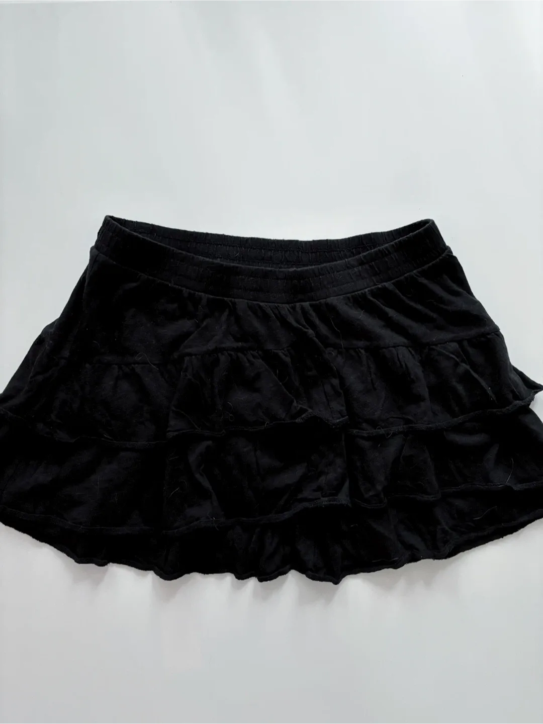 Black Ruffle Mini Skirt - American Eagle image indicator(3)