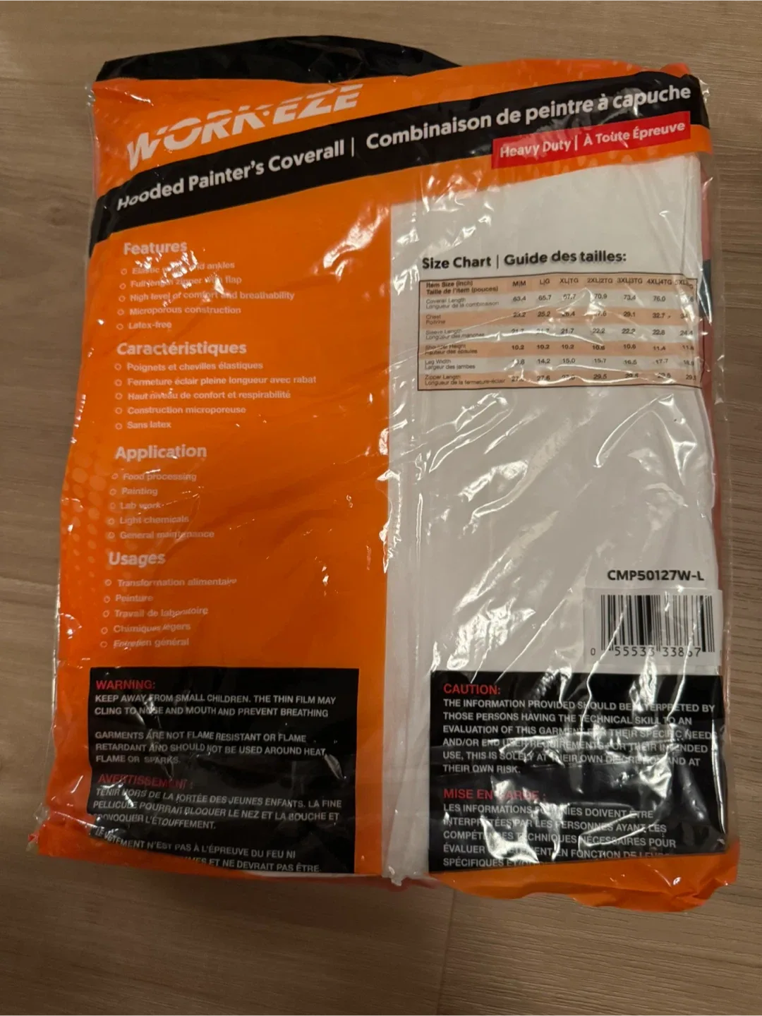 New Hooded Painter's Coverall Size L image indicator(2)