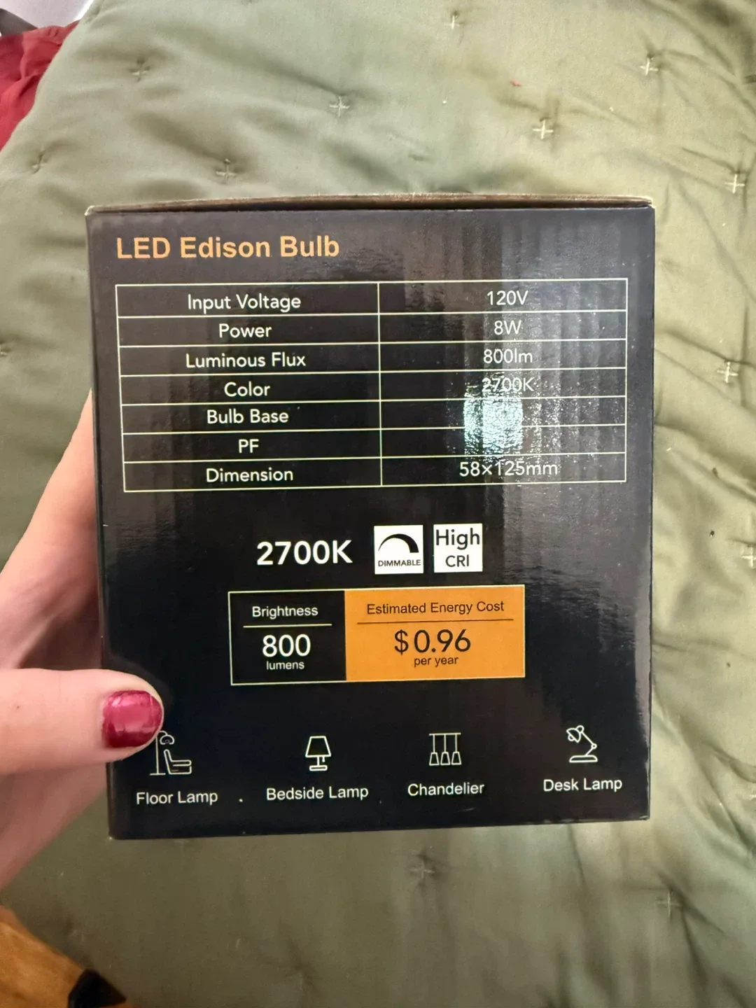 LED Edison Bulb 6 Pack - Dimmable, 8W, Warm White image indicator(2)
