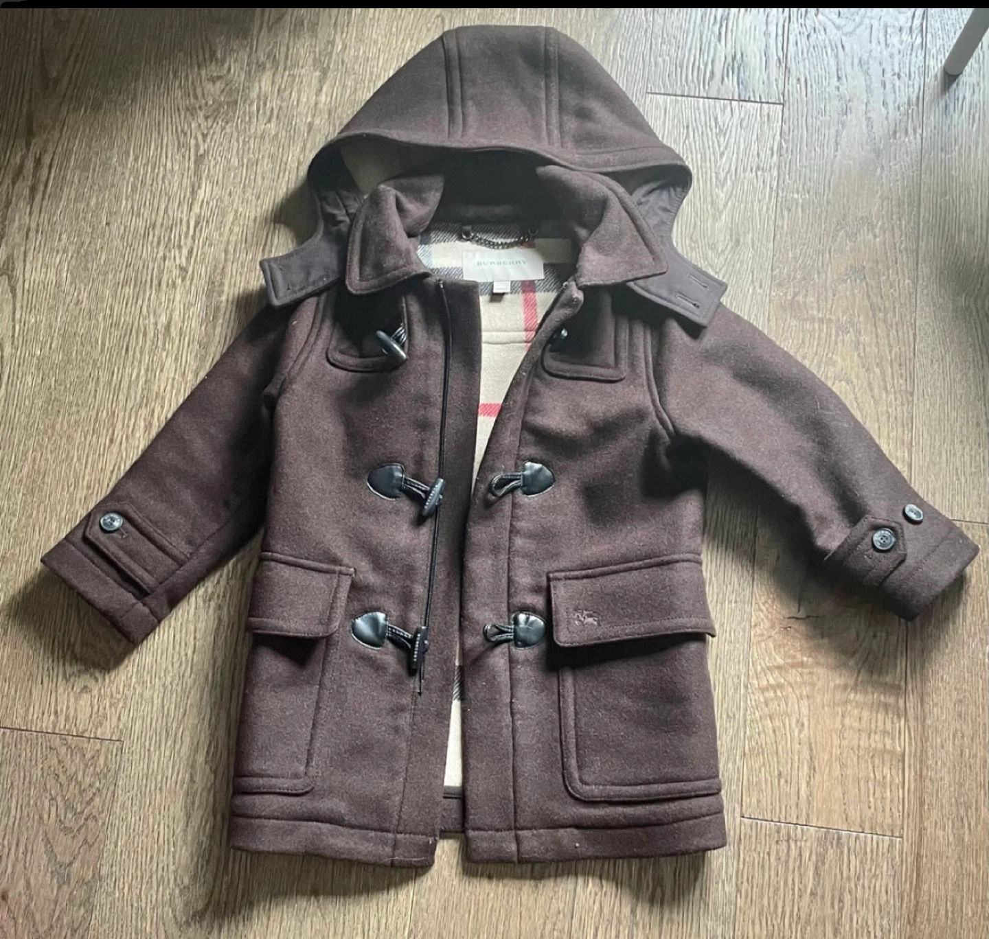 Authentic brand new Burberry Kids Pea Coat size 4Y - Wool Blend