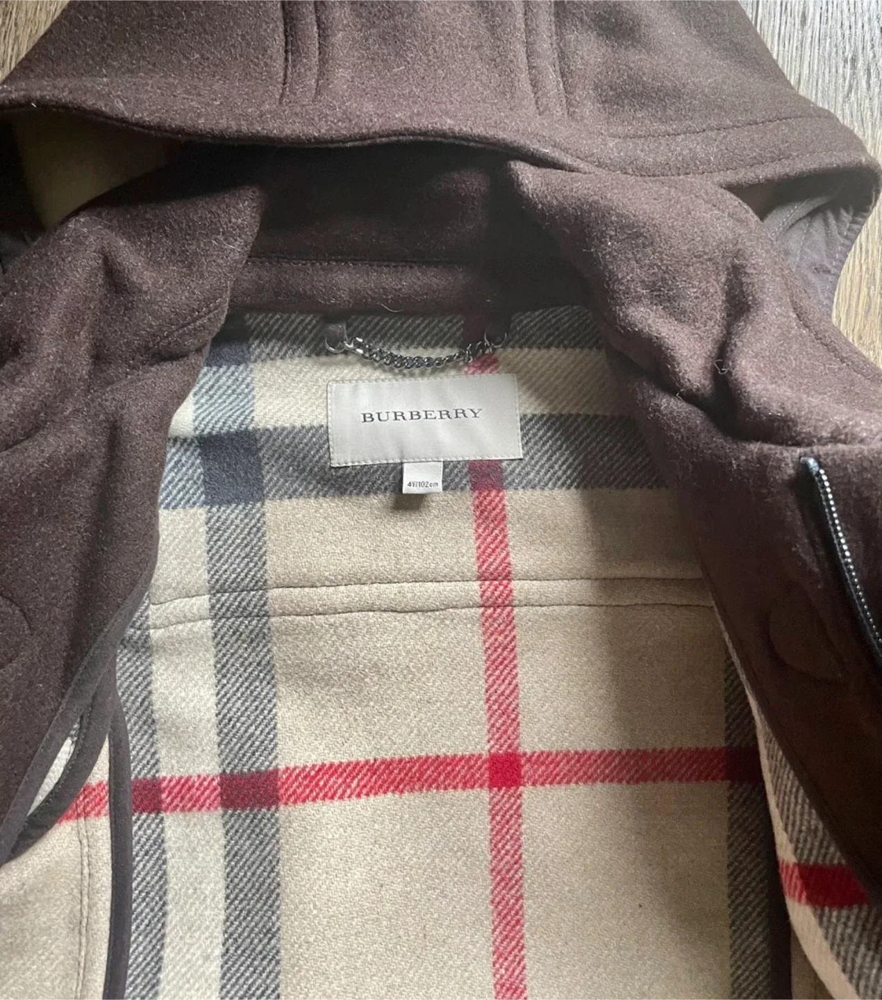 Authentic brand new Burberry Kids Pea Coat size 4Y - Wool Blend image indicator(2)