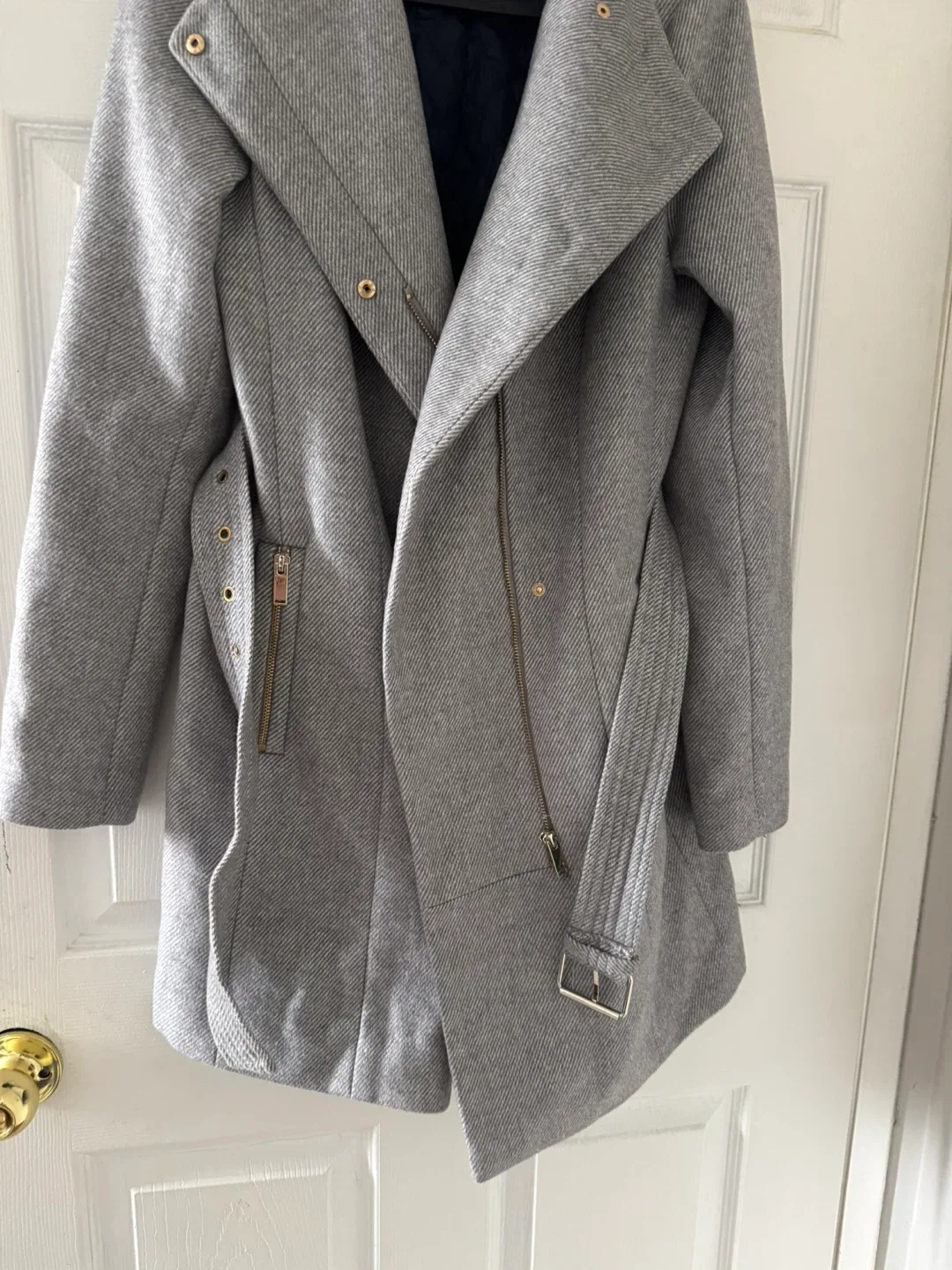 Vero Moda Grey Wool Blend Coat - Size S thumbnail