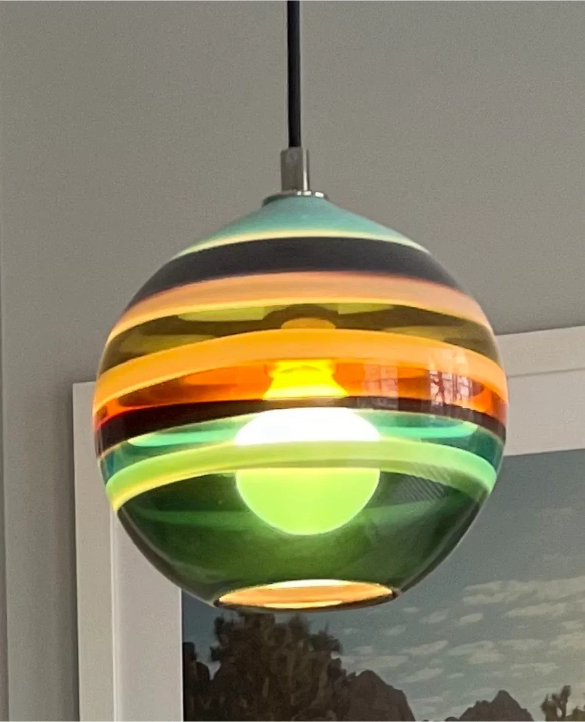 Siemon & Salazar Banded Blown Glass Light Fixture image indicator(2)