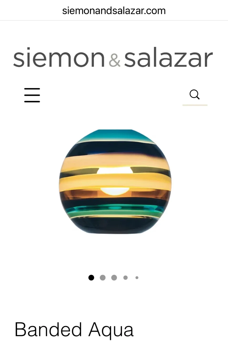 Siemon & Salazar Banded Blown Glass Light Fixture image indicator(5)