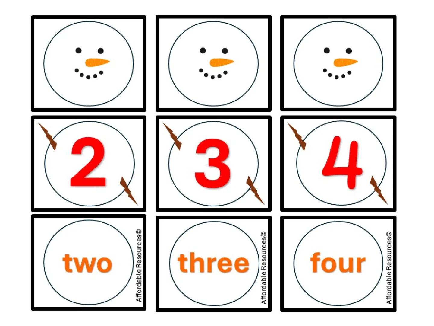 Snowman Puzzles Alpha & 0-25 image indicator(2)