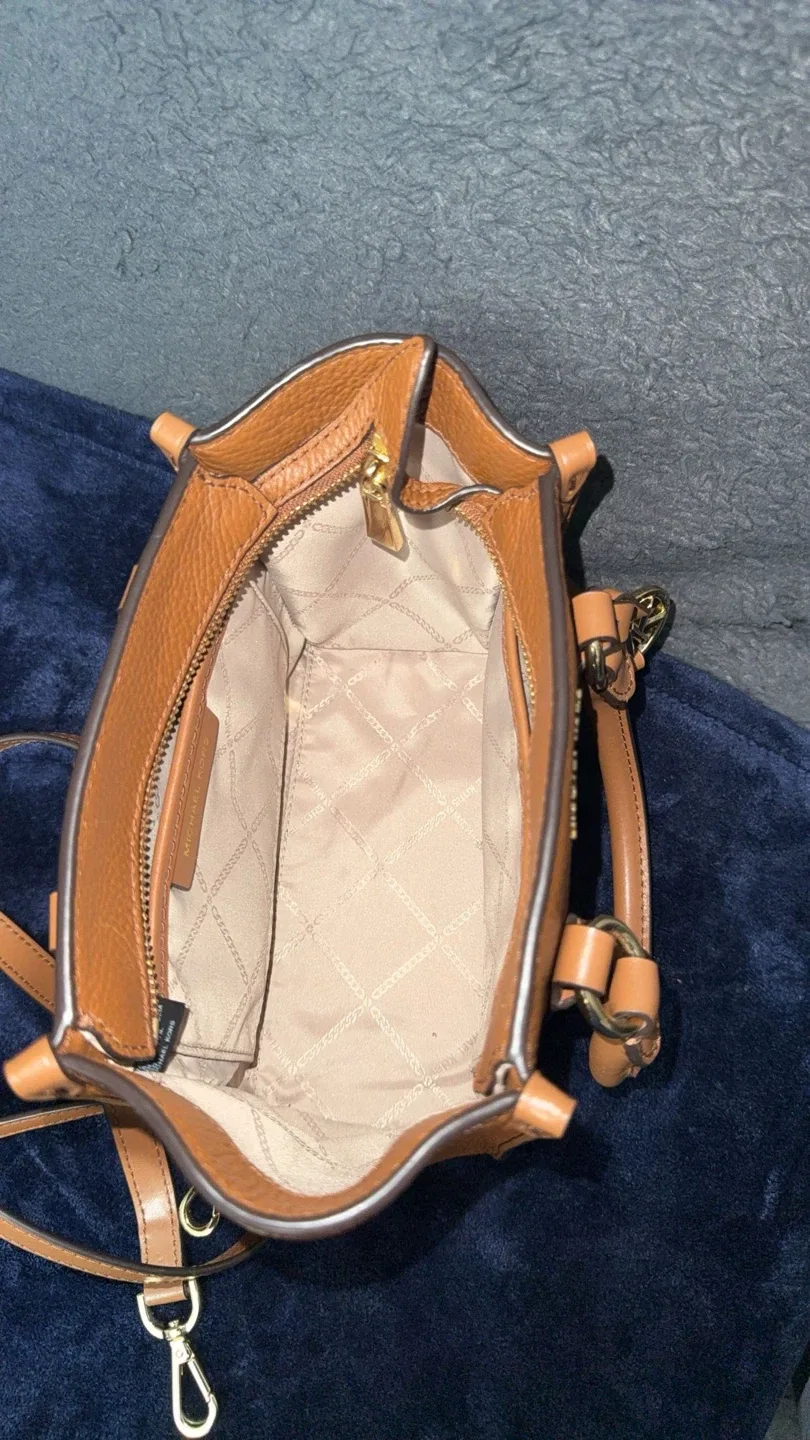 Michael Kors Brown Leather Satchel image indicator(3)