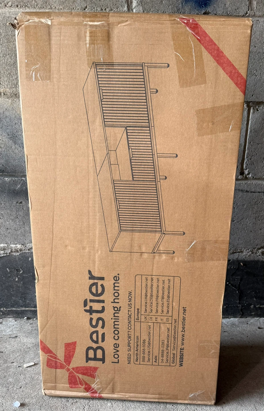 Bestier White TV Stand with LED - photo 5