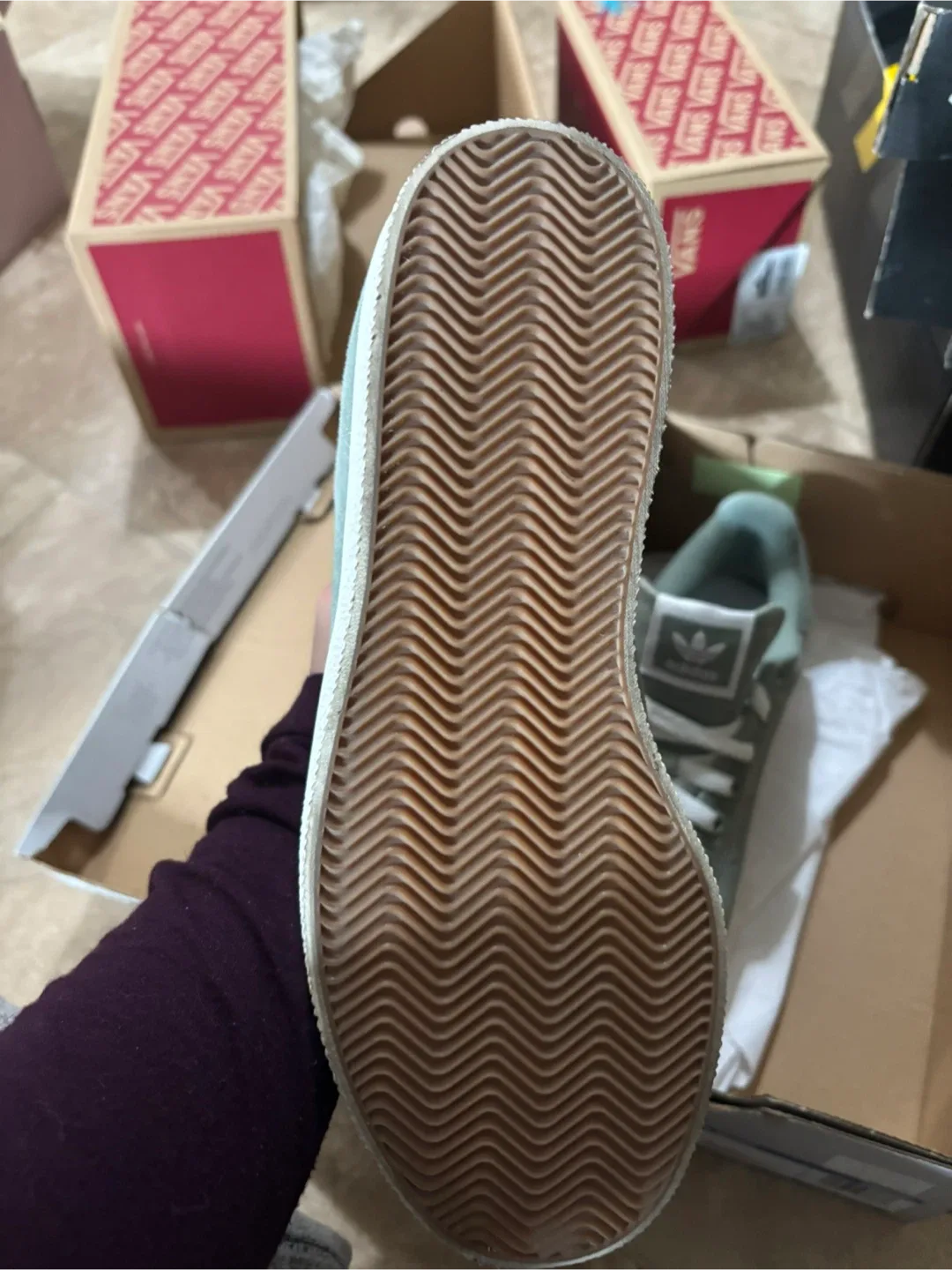 Adidas Green Suede Sneakers w/ Box image indicator(4)