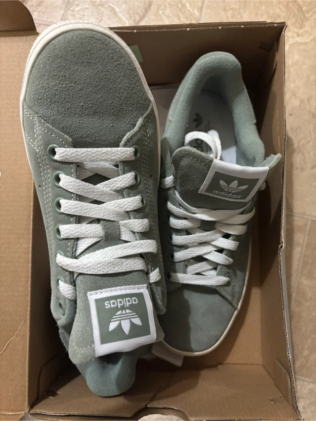 Adidas Green Suede Sneakers w/ Box image indicator(2)