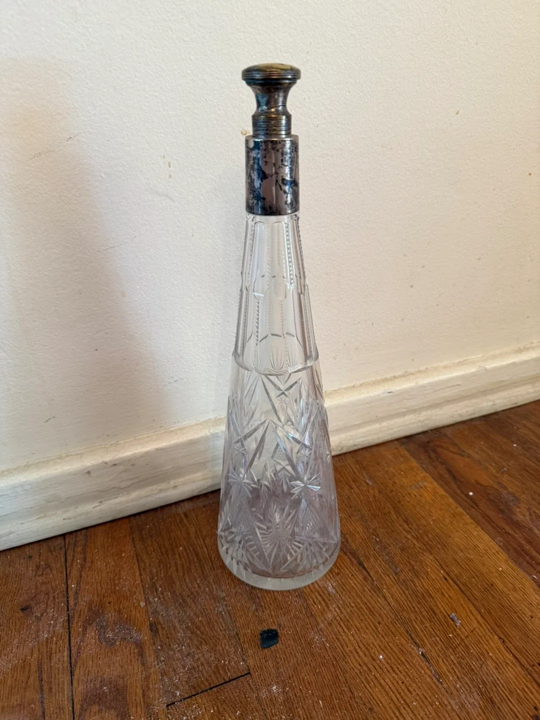 Vintage Crystal Decanter with Stopper thumbnail