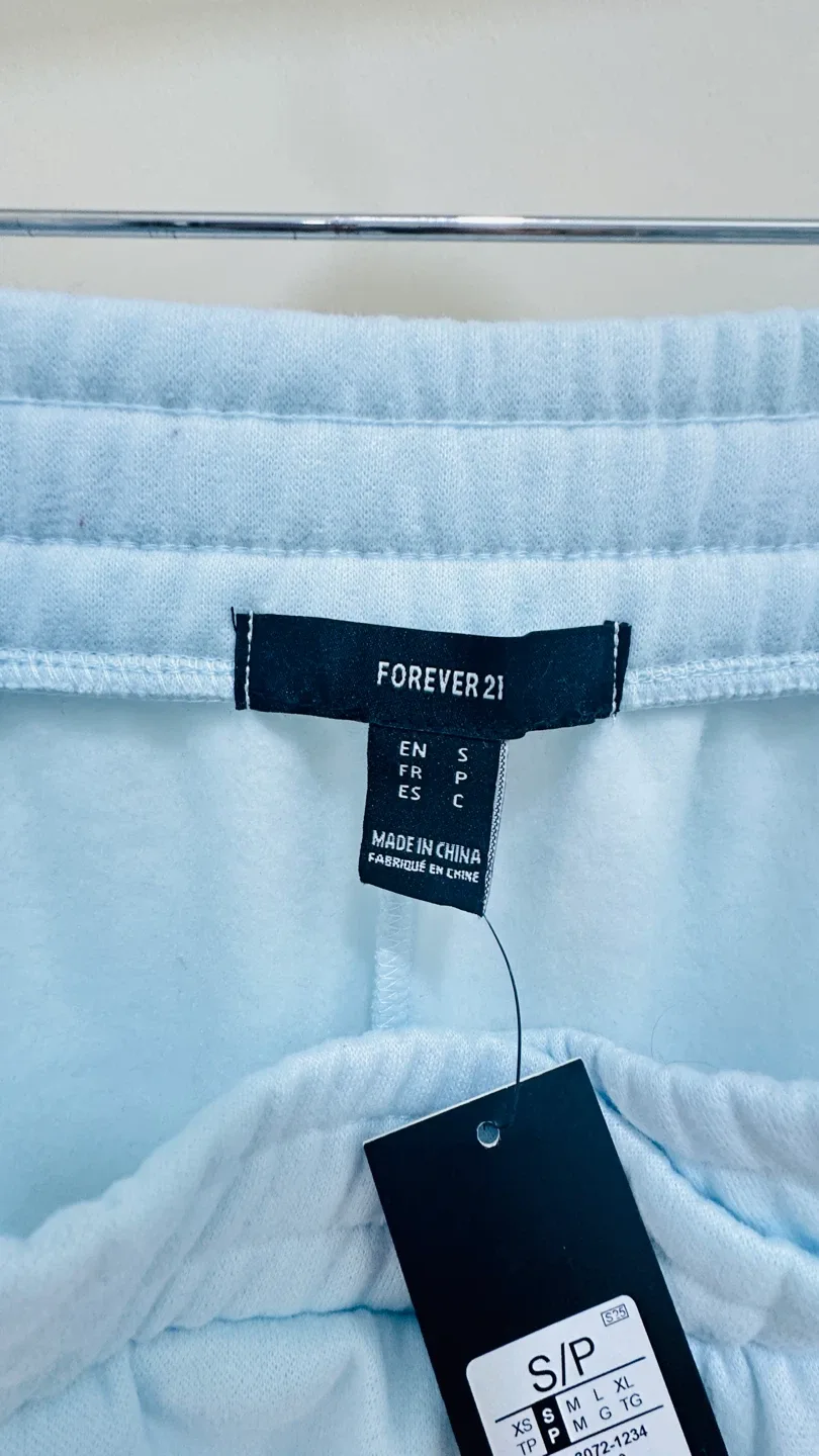 Forever 21 Blue Bow Print Sweatpants - Size S image indicator(3)