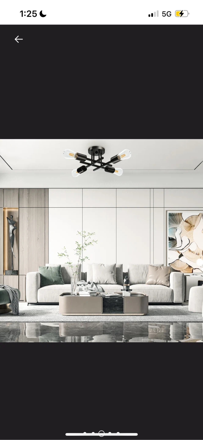 Jayne 14.17'' Sputnik Modern Linear Flush Mount - photo 3
