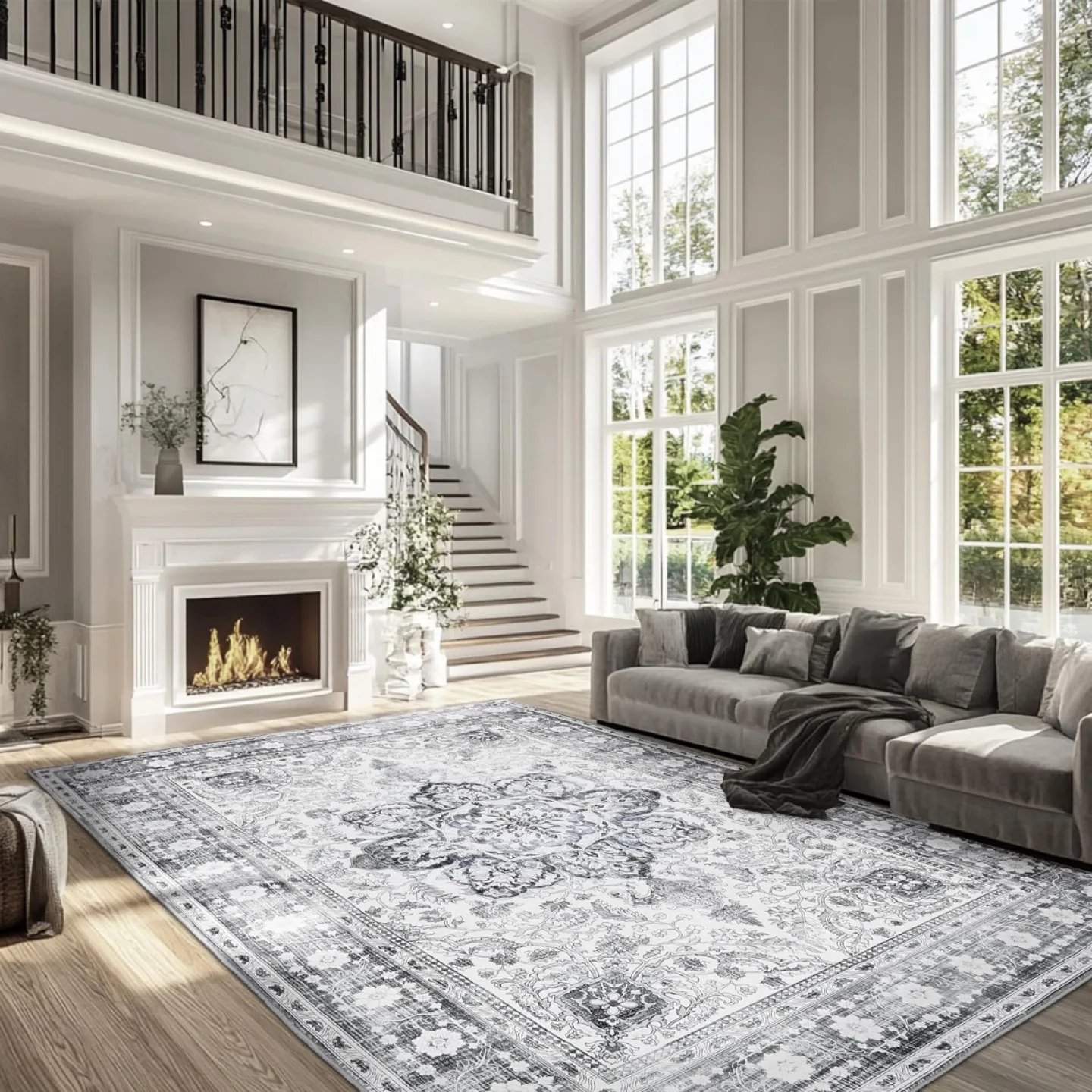 Brand New 8x10ft Grey Soft Area Rug image indicator(7)